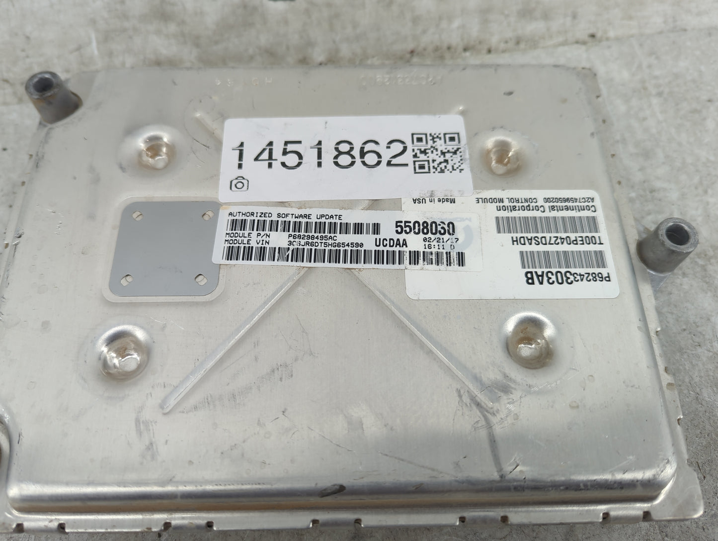 2016-2020 Ram 1500 PCM Engine Control Computer ECU ECM PCU OEM P/N:P68298495AC P68243303AB Fits Fits 2016 2017 2018 2019 202