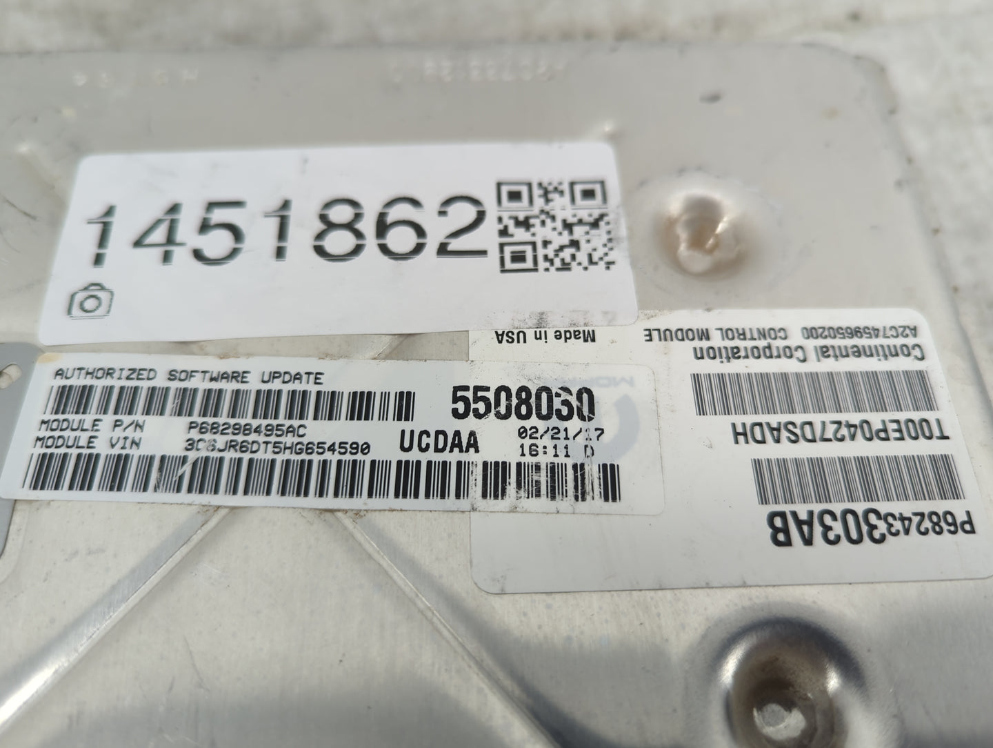 2016-2020 Ram 1500 PCM Engine Control Computer ECU ECM PCU OEM P/N:P68298495AC P68243303AB Fits Fits 2016 2017 2018 2019 202