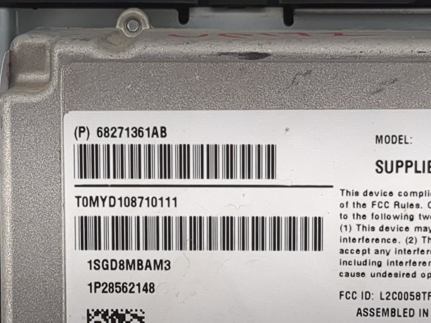 2017-2020 Ram 1500 Radio AM FM Cd Player Receiver Replacement P/N:68271361AB T0MYD108710111 Fits Fits 2017 2018 2019 2020 OE