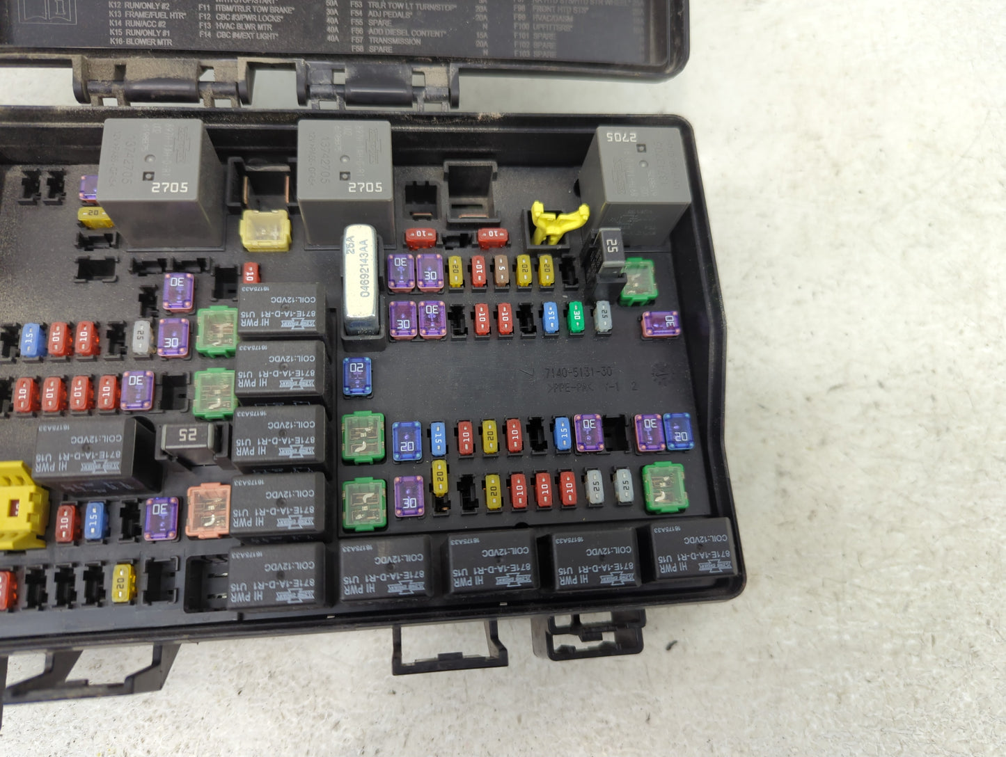 2017 Ram 2500 Fusebox Fuse Box Panel Relay Module P/N:7140-1980-30 Fits OEM Used Auto Parts - Oemusedautoparts1.com