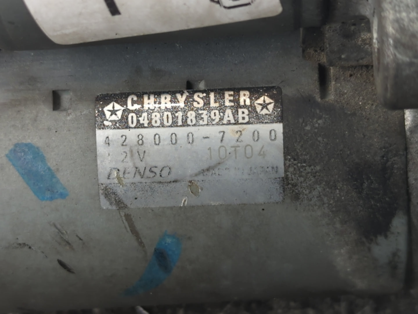 2014-2021 Ram Promaster 1500 Car Starter Motor Solenoid OEM P/N:04801839AB 428000-7200 Fits OEM Used Auto Parts - Oemusedaut