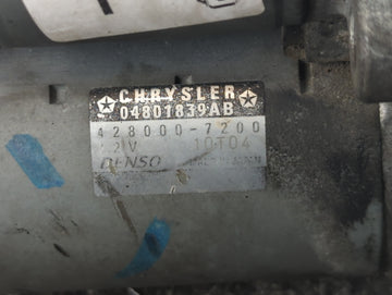 2014-2021 Ram Promaster 1500 Car Starter Motor Solenoid OEM P/N:04801839AB 428000-7200 Fits OEM Used Auto Parts