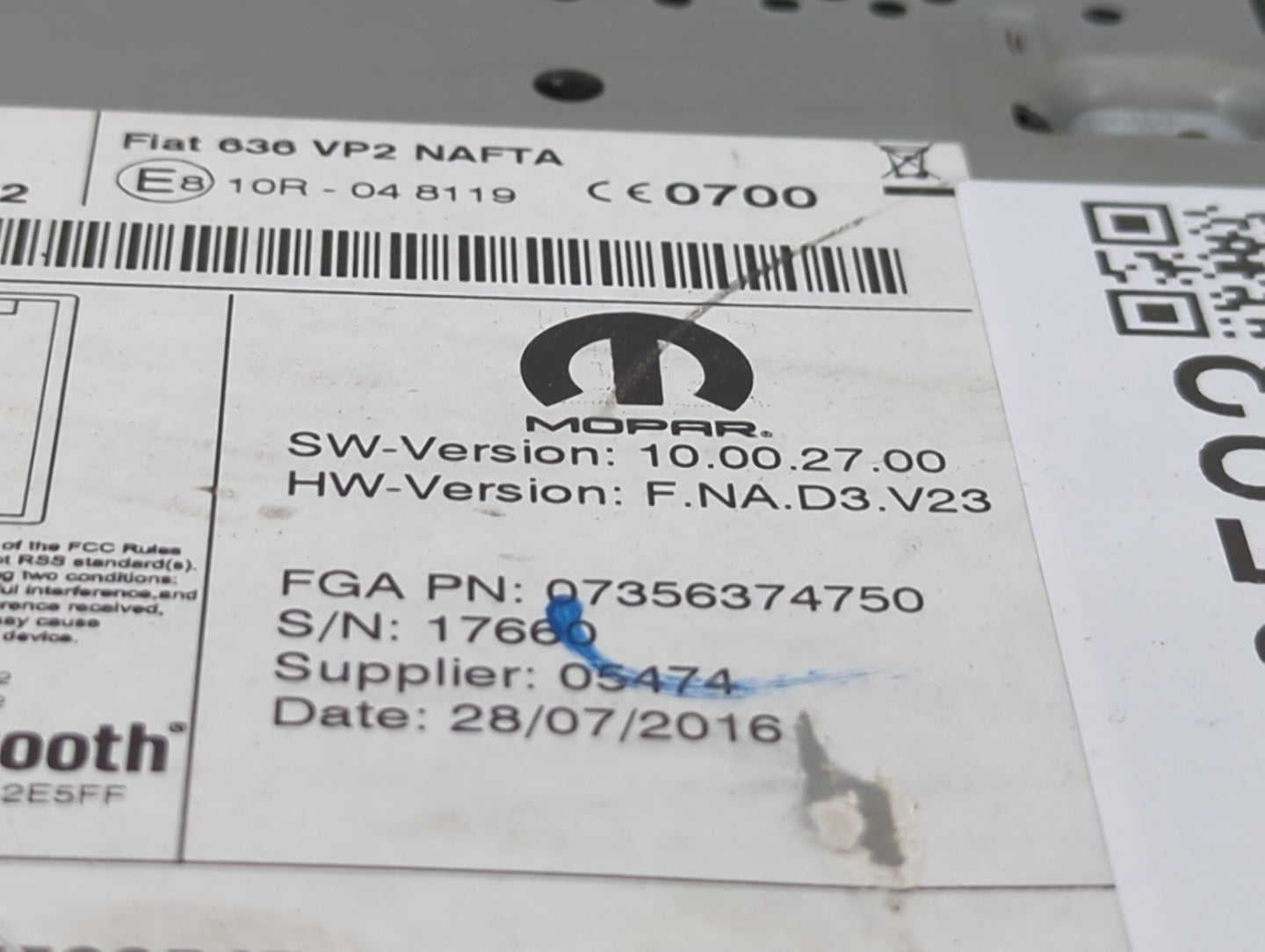 2015-2017 Ram Promaster City Radio AM FM Cd Player Receiver Replacement P/N:07356374750 Fits Fits 2015 2016 2017 OEM Used Au