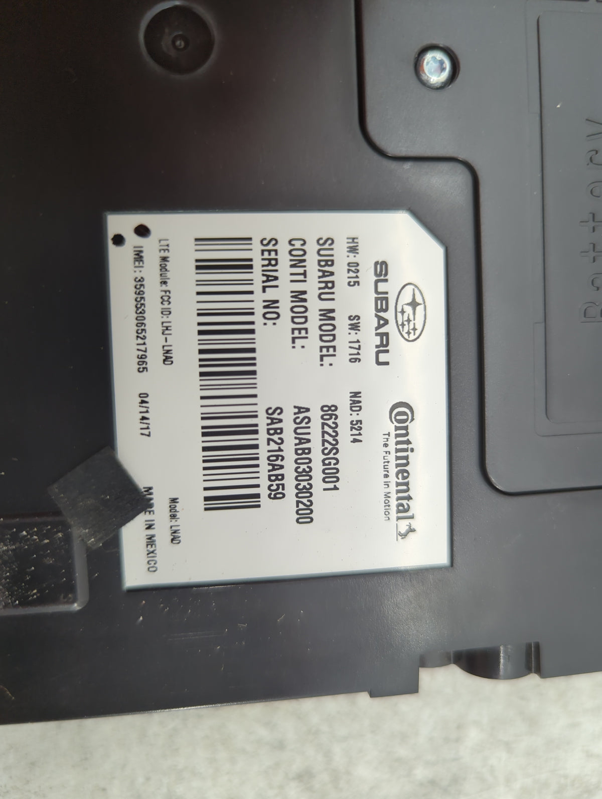 2017 Subaru Crosstrek Telematics Control Module 1505331 - Oemusedautoparts1.com