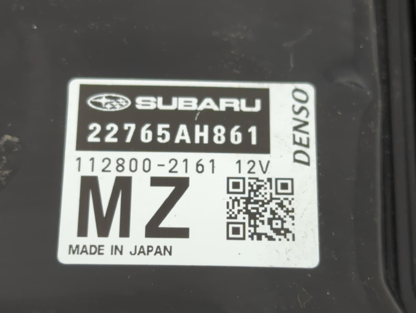 2017 Subaru Forester PCM Engine Control Computer ECU ECM PCU OEM P/N:112800-2161 22765AH861 Fits OEM Used Auto Parts - Oemus
