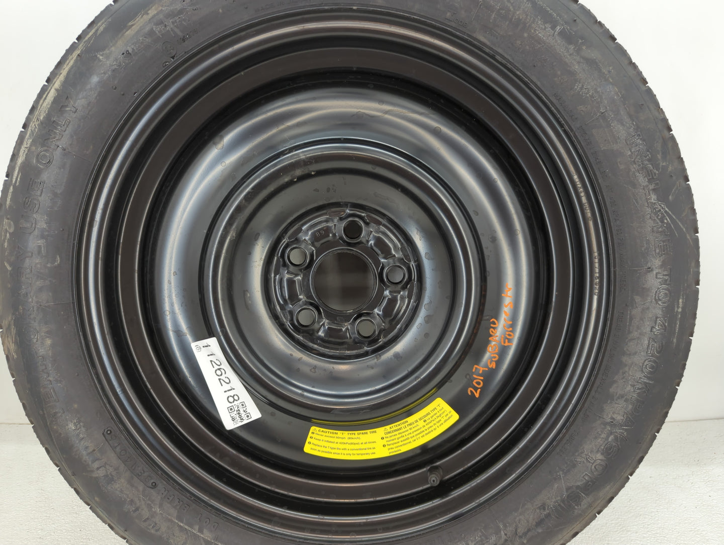 2014-2018 Subaru Forester Spare Donut Tire Wheel Rim Oem - Oemusedautoparts1.com