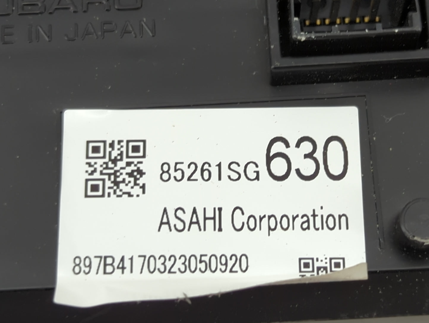 2017 Subaru Forester Climate Control Module Temperature AC/Heater Replacement P/N:85261SG630 Fits OEM Used Auto Parts - Oemu