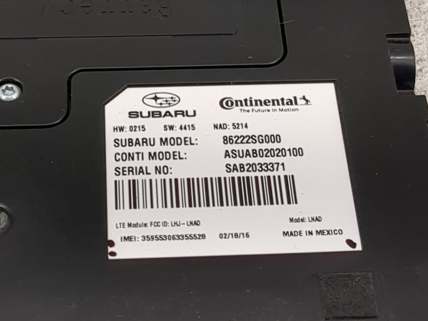 2017 Subaru Forester Telematics Control Module - Oemusedautoparts1.com