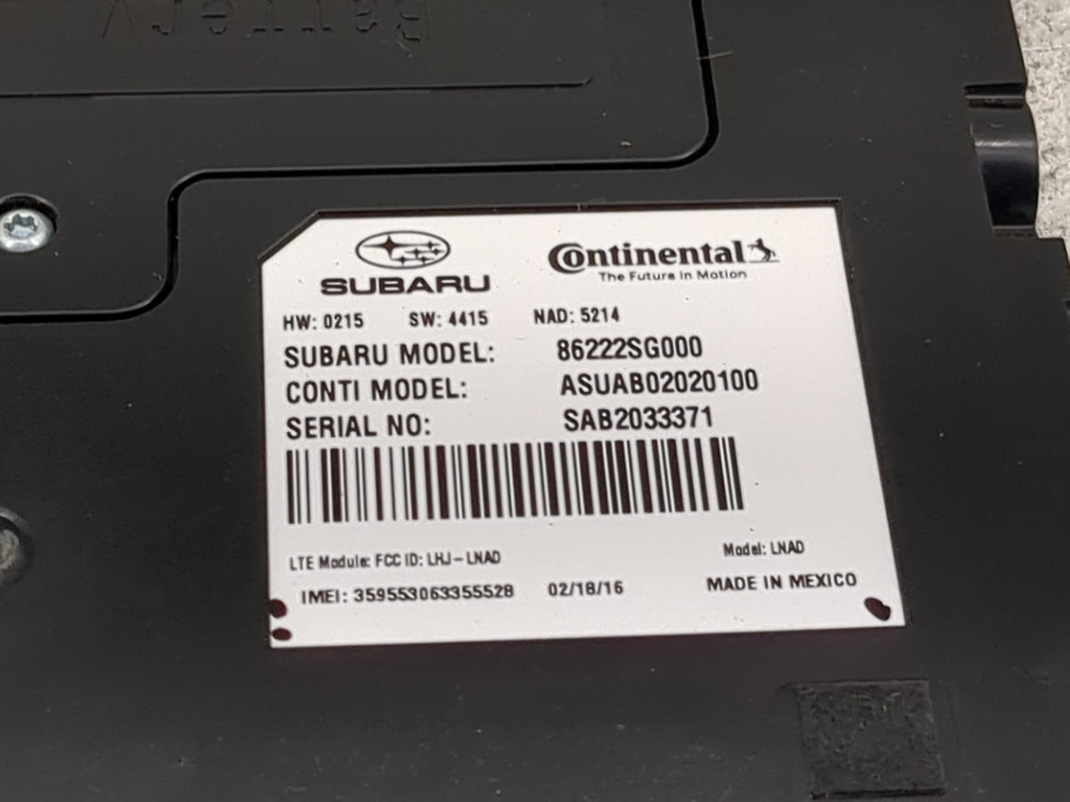 2017 Subaru Forester Telematics Control Module 1491255 - Oemusedautoparts1.com