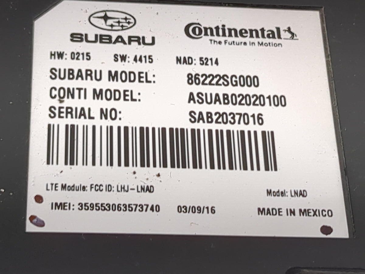 2017 Subaru Forester Telematics Control Module 1494829 - Oemusedautoparts1.com