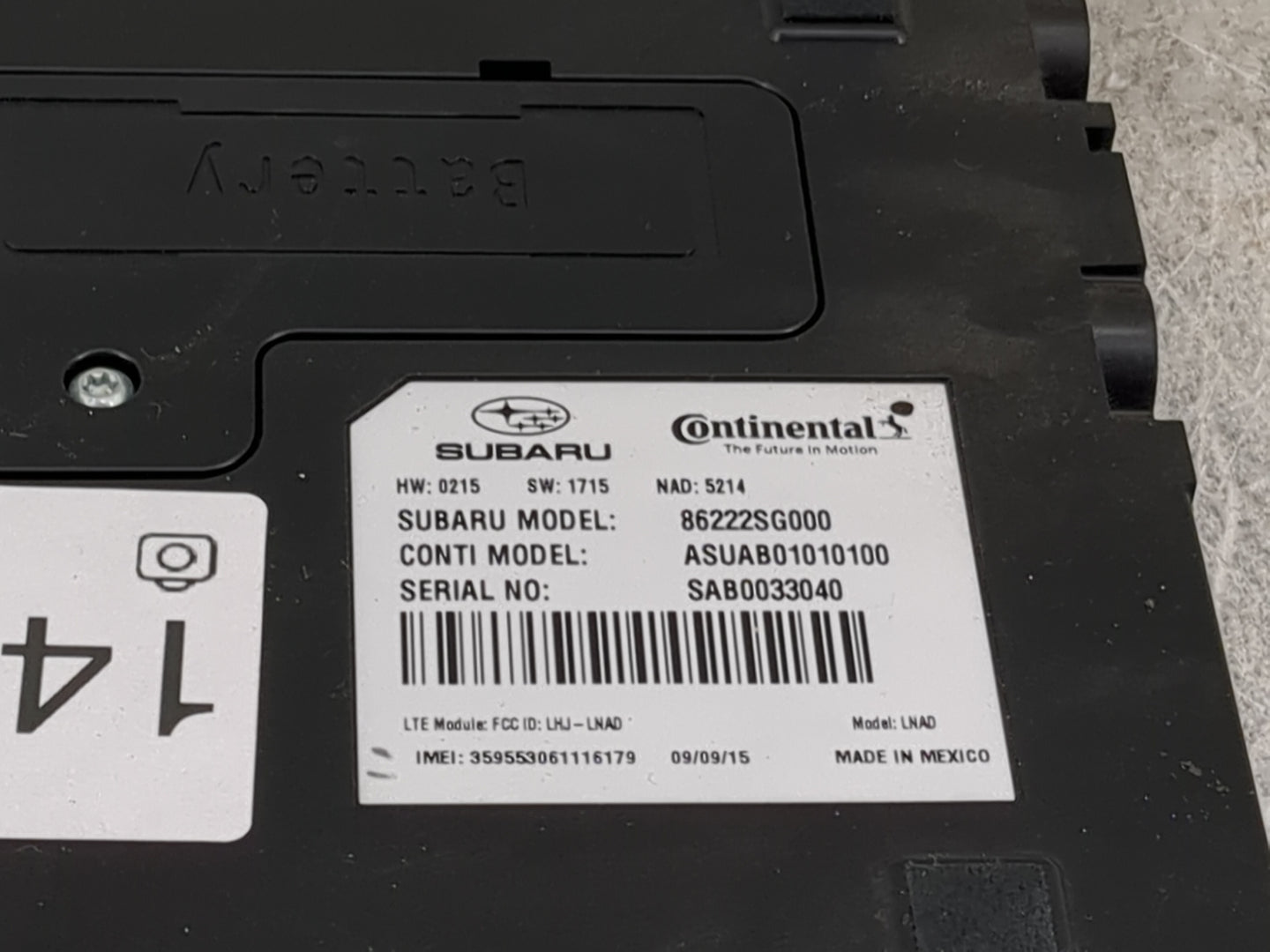 2017 Subaru Forester Radio AM FM Cd Player Receiver Replacement P/N:86222SG000 ASUAB01010100, LHJ-LNAD Fits OEM Used Auto Pa