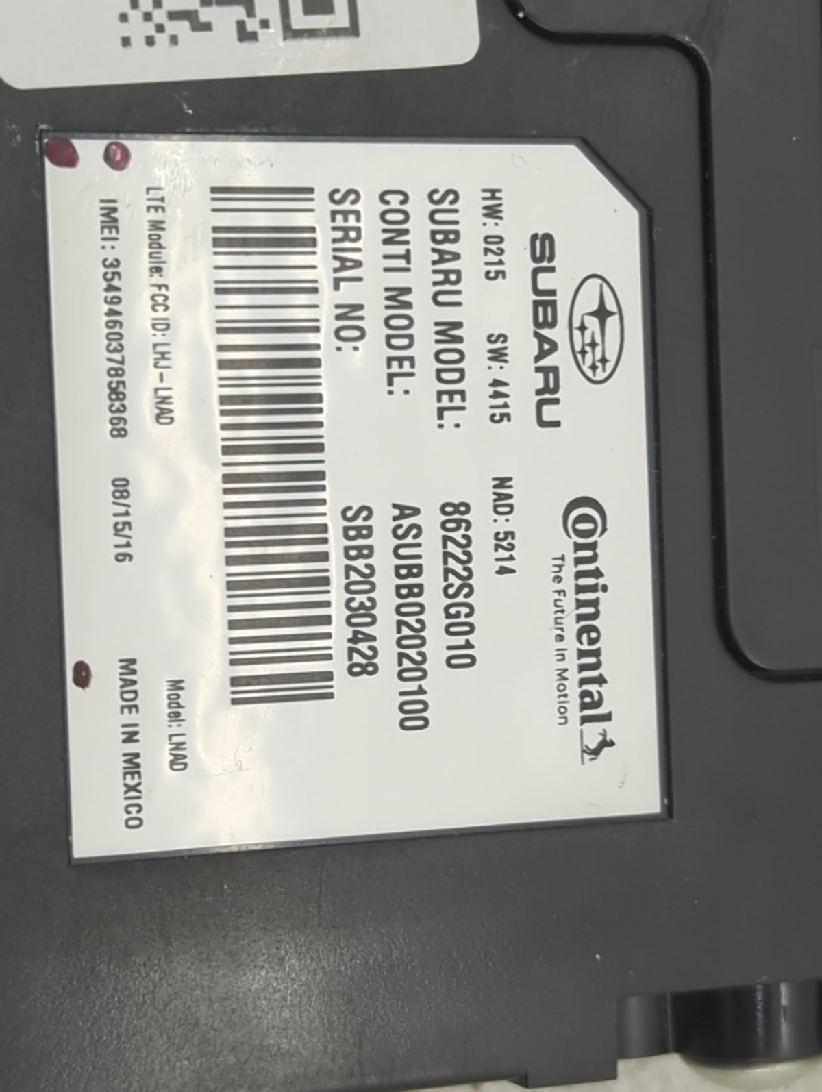 Subaru Forester Telematics Control Module 1517163 - Oemusedautoparts1.com
