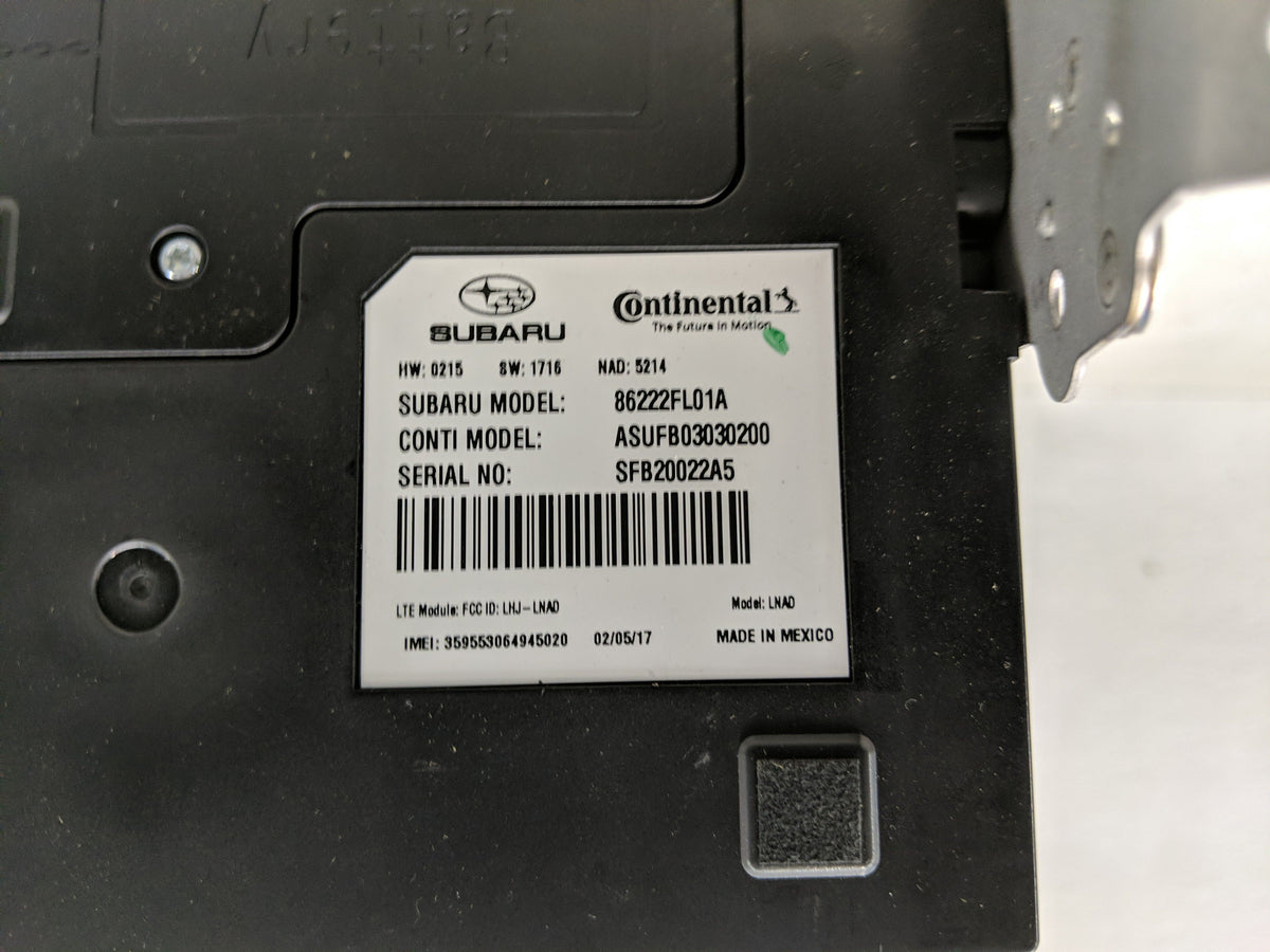 2017 Subaru Impreza PCM Engine Control Computer ECU ECM PCU OEM P/N:86222FL01A OEM Used Auto Parts - Oemusedautoparts1.com