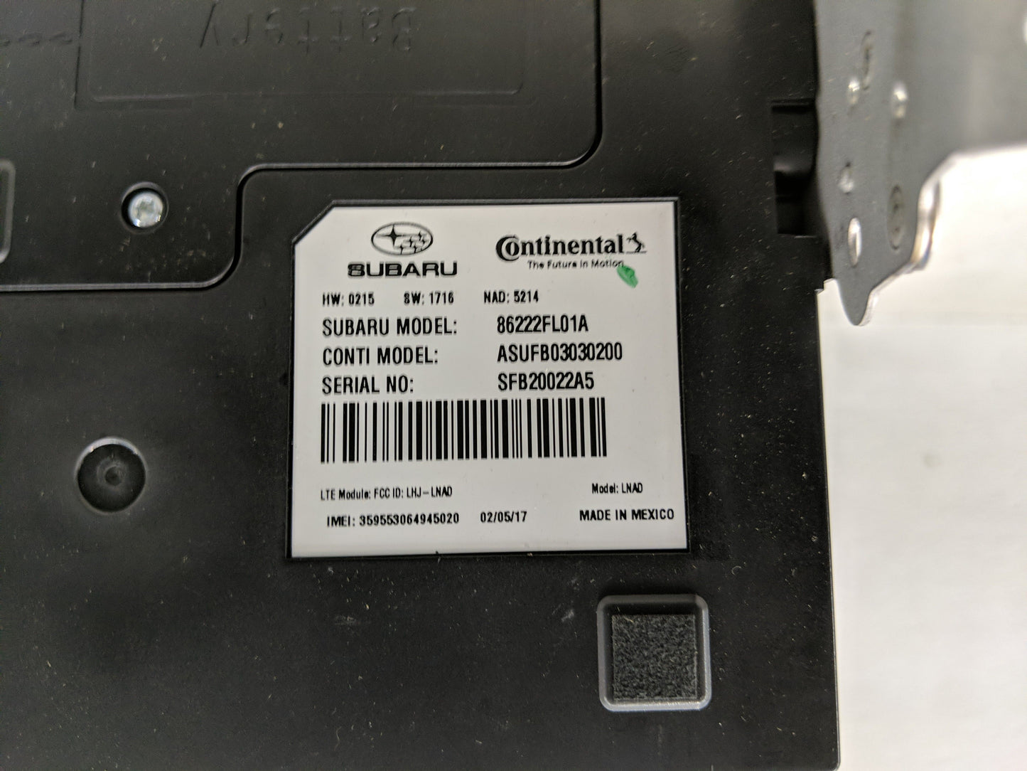 2017 Subaru Impreza PCM Engine Control Computer ECU ECM PCU OEM P/N:86222FL01A Fits OEM Used Auto Parts - Oemusedautoparts1.