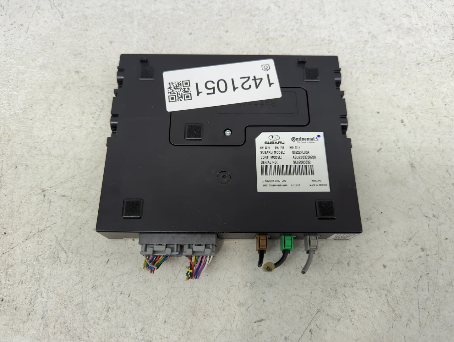 2017-2018 Subaru Impreza Radio AM FM Cd Player Receiver Replacement P/N:86222FL00A Fits Fits 2017 2018 OEM Used Auto Parts -
