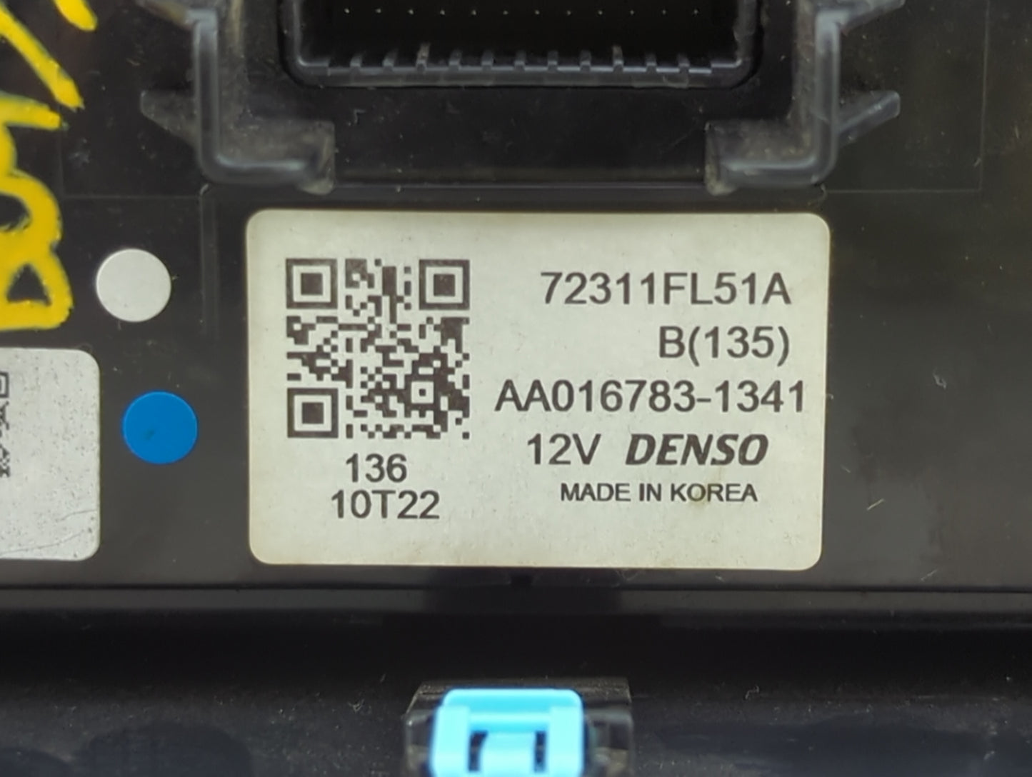 2017 Subaru Impreza Climate Control Module Temperature AC/Heater Replacement P/N:72311FL51A AA016783-1341 Fits OEM Used Auto