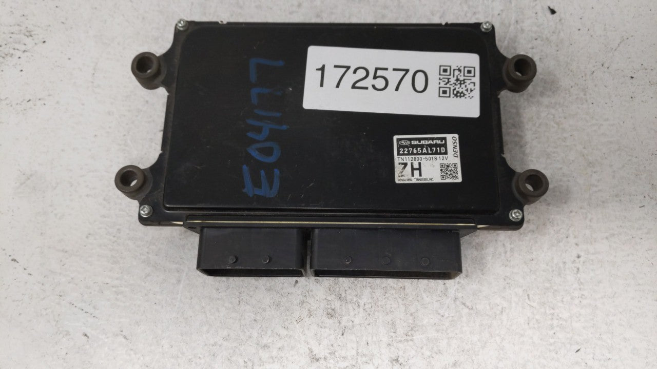 2017 Subaru Impreza PCM Engine Control Computer ECU ECM PCU OEM P/N:22765AL71C 22765AL71D Fits OEM Used Auto Parts - Oemused