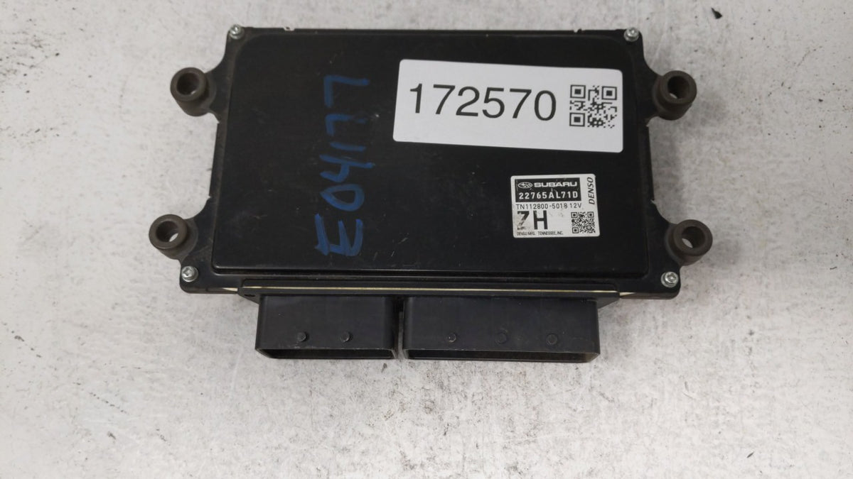 2017-2018 Subaru Impreza PCM Engine Control Computer ECU ECM PCU OEM P/N:22765AL71C 22765AL71D Fits 2017 2018 OEM Used Auto 