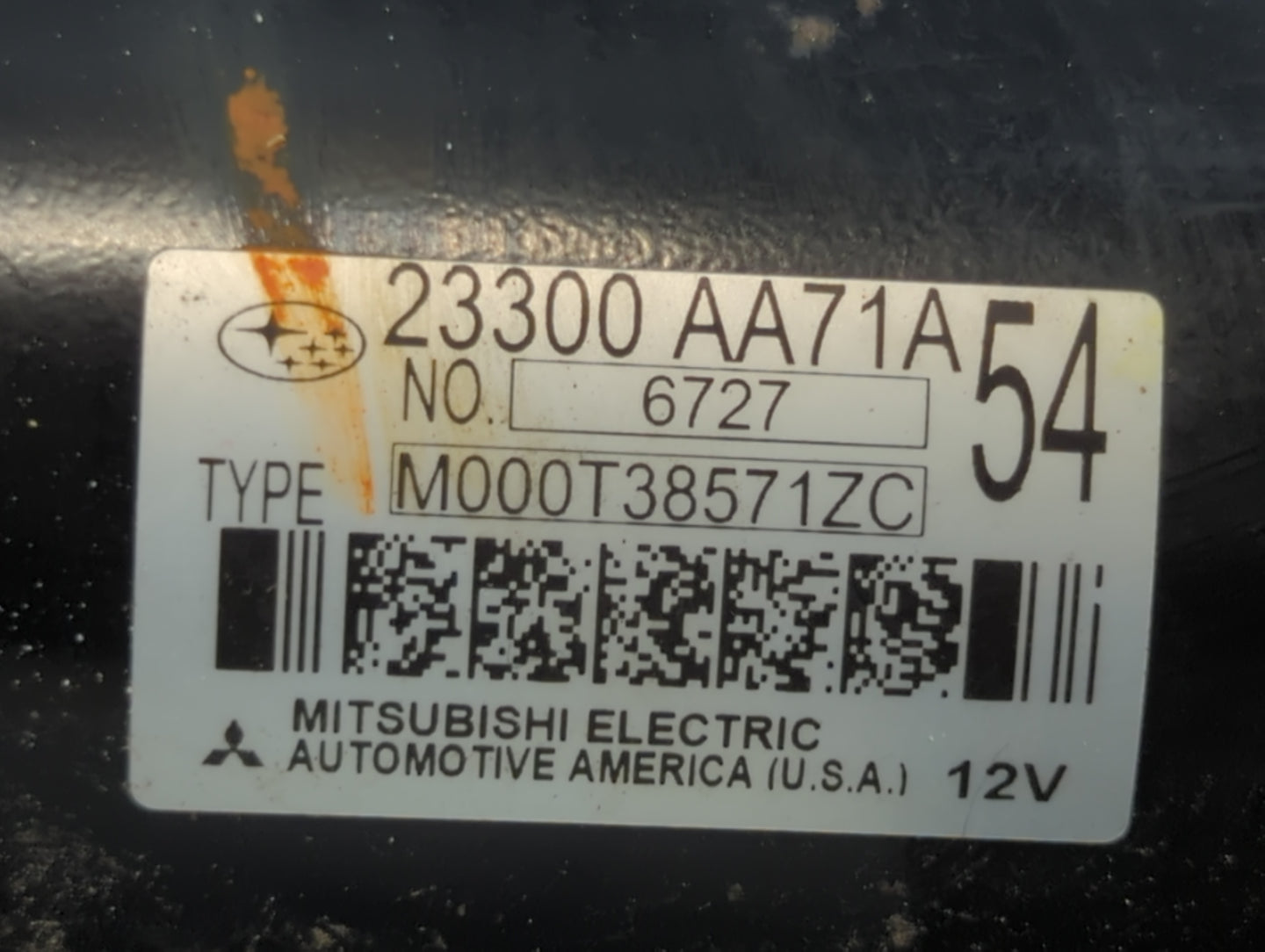 2015-2019 Subaru Legacy Car Starter Motor Solenoid OEM P/N:23300 AA71A Fits Fits 2015 2016 2017 2018 2019 OEM Used Auto Part