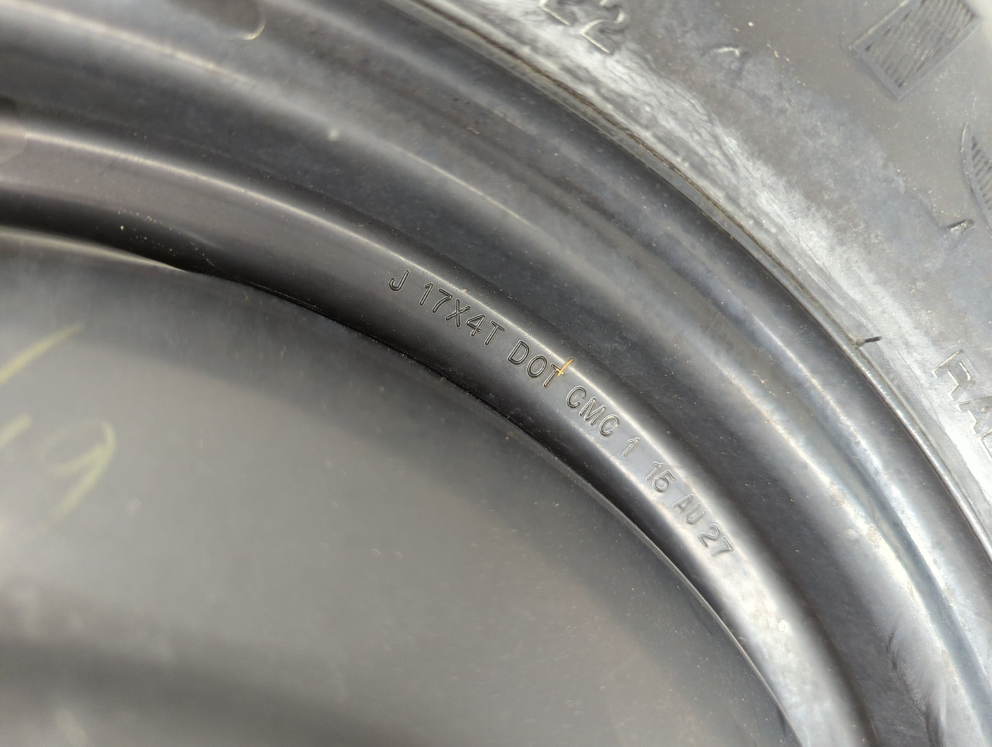 2015-2018 Subaru Legacy Spare Donut Tire Wheel Rim Oem - Oemusedautoparts1.com