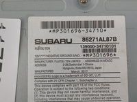 2017 Subaru Legacy Radio AM FM Cd Player Receiver Replacement P/N:86271AL87B Fits OEM Used Auto Parts - Oemusedautoparts1.co