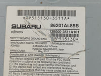 2017 Subaru Legacy Radio AM FM Cd Player Receiver Replacement P/N:86201AL85B Fits OEM Used Auto Parts - Oemusedautoparts1.co