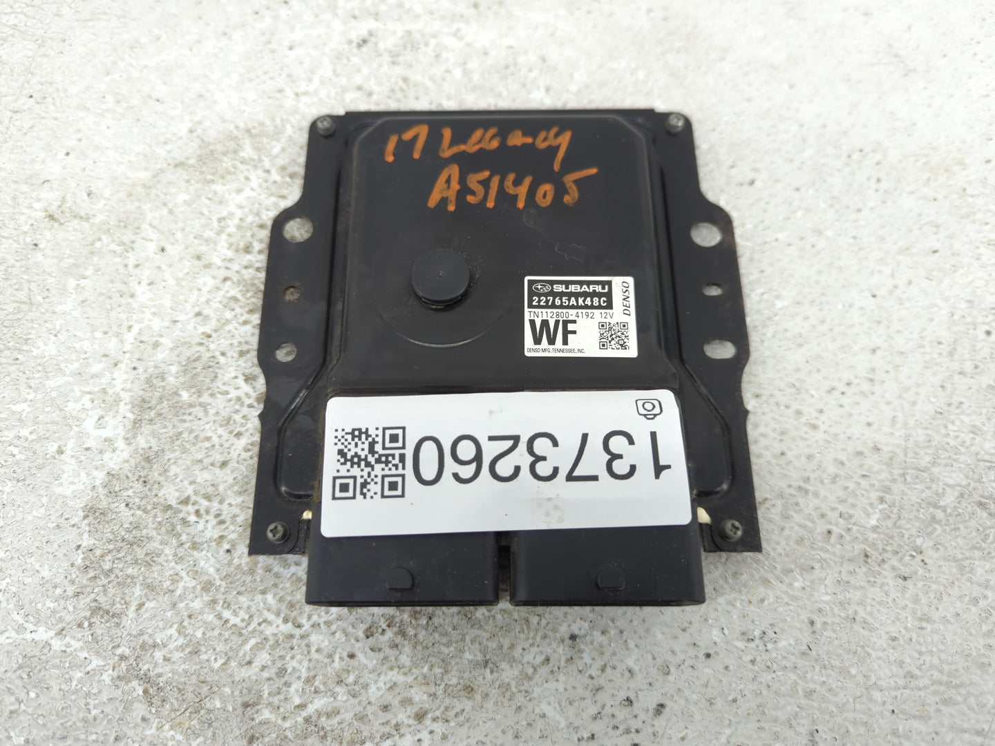 2017 Subaru Legacy PCM Engine Control Computer ECU ECM PCU OEM P/N:TN112800-4192 22765AK48C Fits OEM Used Auto Parts - Oemus