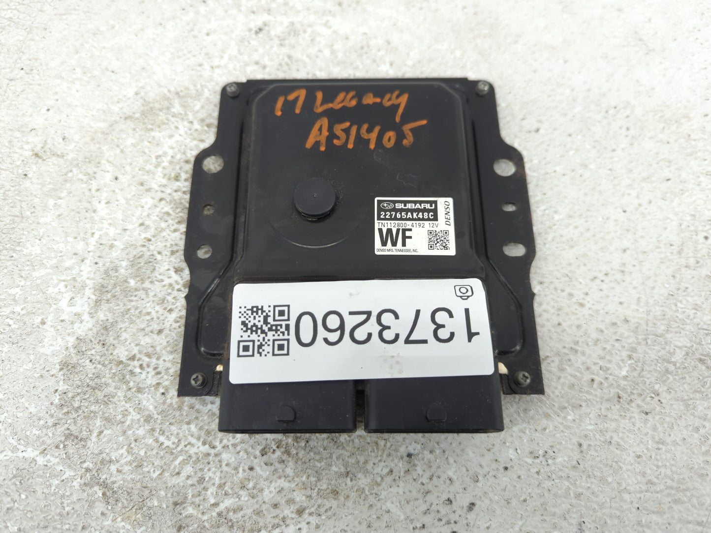 2017 Subaru Legacy PCM Engine Control Computer ECU ECM PCU OEM P/N:TN112800-4192 22765AK48C Fits OEM Used Auto Parts - Oemus