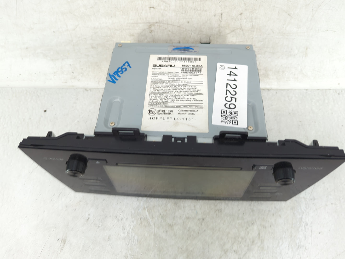 2017 Subaru Legacy Radio AM FM Cd Player Receiver Replacement P/N:86271AL85A Fits OEM Used Auto Parts - Oemusedautoparts1.co