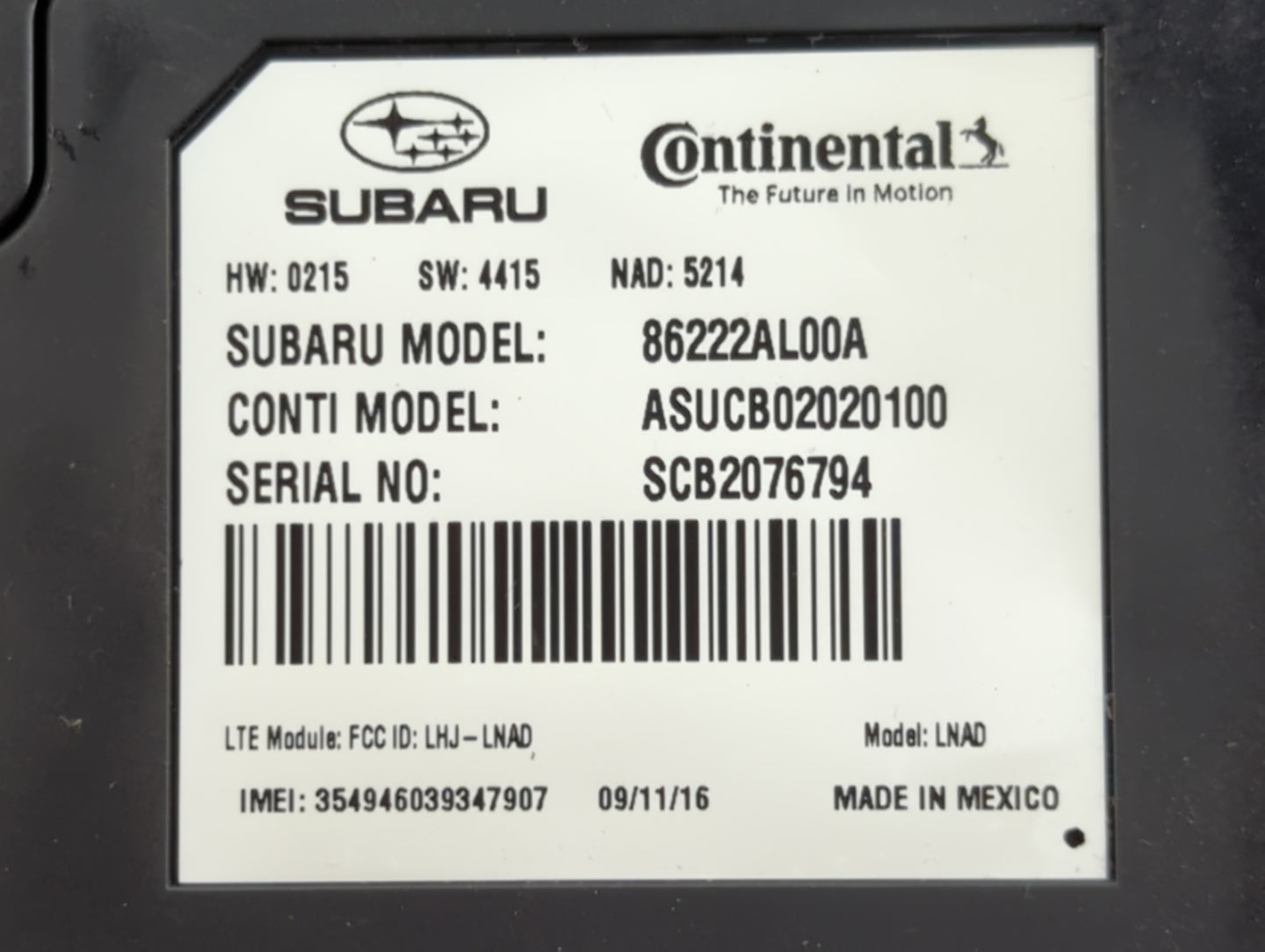 2017 Subaru Legacy Radio AM FM Cd Player Receiver Replacement P/N:86222AL00A ASUCB02020100, SCB2076794, LHJ-LNAD Fits OEM Us