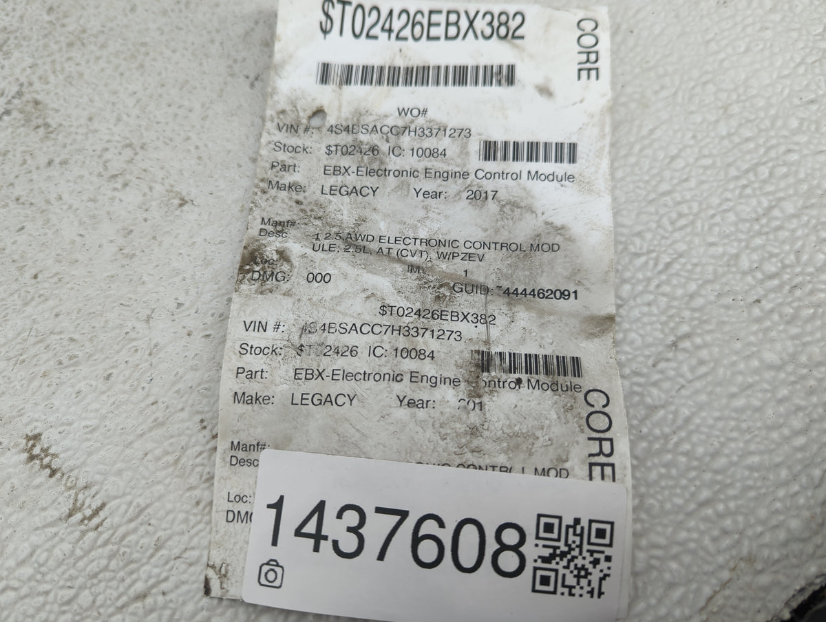 2017 Subaru Legacy PCM Engine Control Computer ECU ECM PCU OEM Fits OEM Used Auto Parts - Oemusedautoparts1.com
