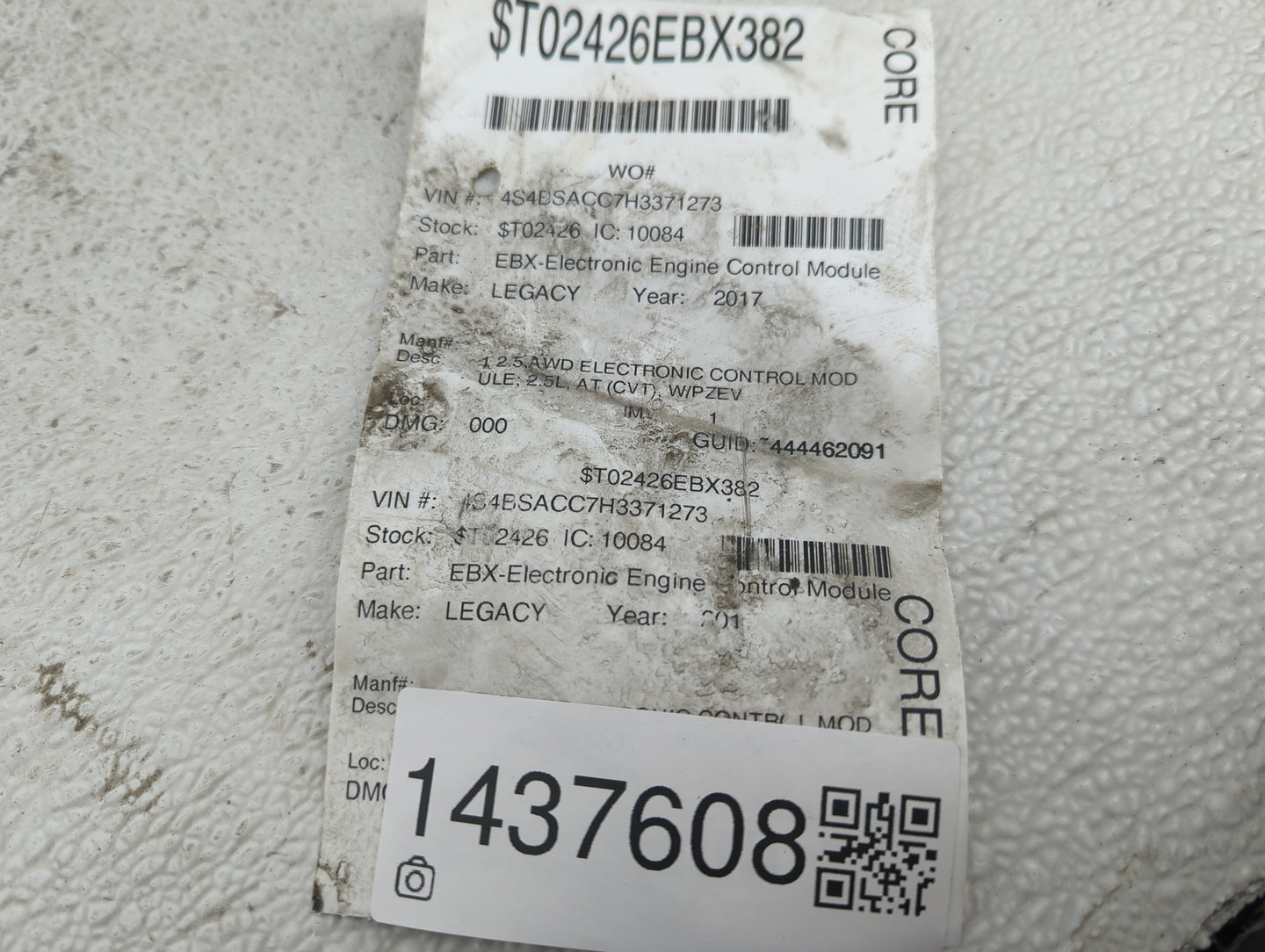 2017 Subaru Legacy PCM Engine Control Computer ECU ECM PCU OEM Fits OEM Used Auto Parts - Oemusedautoparts1.com