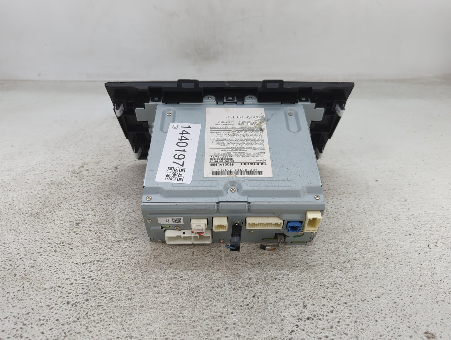 2017 Subaru Legacy Radio AM FM Cd Player Receiver Replacement P/N:86201AL85B Fits OEM Used Auto Parts - Oemusedautoparts1.co