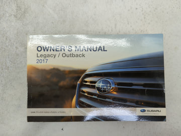 2017 Subaru Legacy Owners Manual Book Guide P/N:A2530BE-B MSA5M1703A, MSA5M1701W OEM Used Auto Parts - Oemusedautoparts1.com
