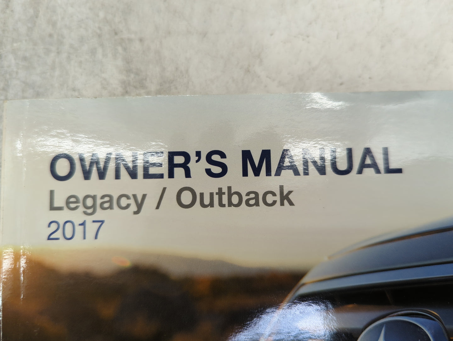 2017 Subaru Legacy Owners Manual Book Guide P/N:A2530BE-B MSA5M1703A, MSA5M1701W OEM Used Auto Parts - Oemusedautoparts1.com