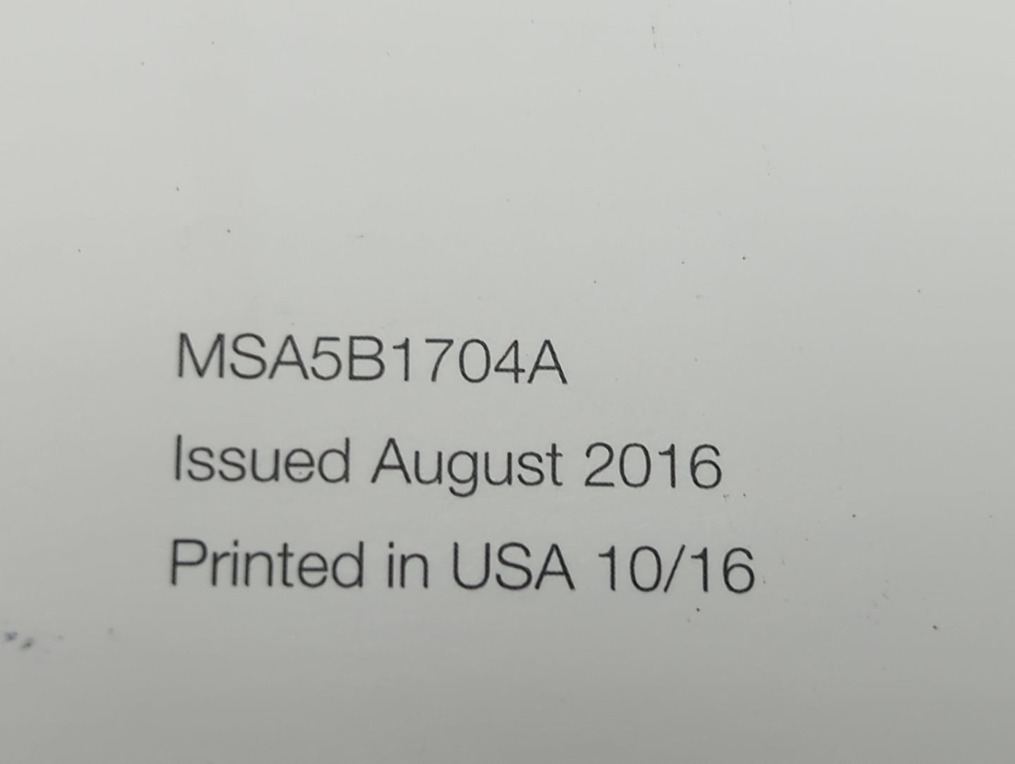 2017 Subaru Legacy Owners Manual Book Guide P/N:MSA5B1704A OEM Used Auto Parts - Oemusedautoparts1.com