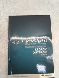 2017 Subaru Legacy Owners Manual Book Guide P/N:MSA5B1704A OEM Used Auto Parts - Oemusedautoparts1.com