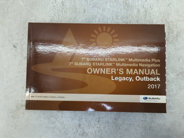 2017 Subaru Legacy Owners Manual Book Guide P/N:B2533BE-A MSASM1711A, MSASM17015 OEM Used Auto Parts - Oemusedautoparts1.com