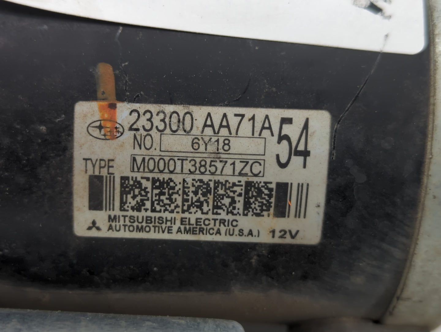 2015-2019 Subaru Legacy Car Starter Motor Solenoid OEM P/N:23300 AA71A Fits Fits 2015 2016 2017 2018 2019 OEM Used Auto Part