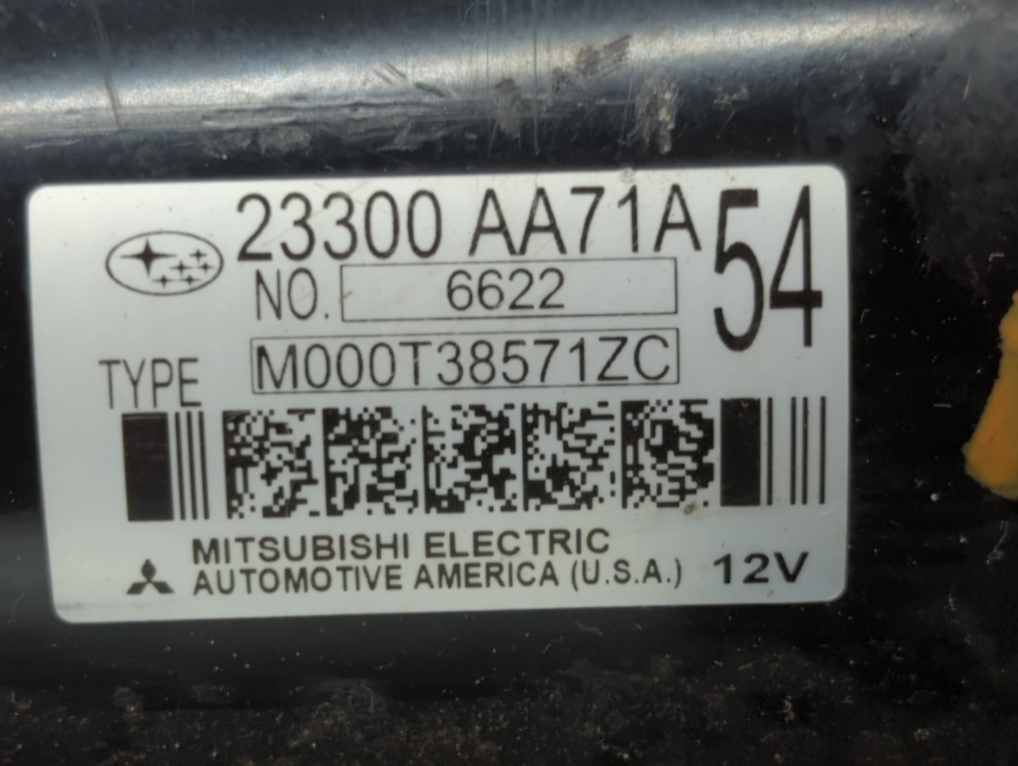 2015-2019 Subaru Legacy Car Starter Motor Solenoid OEM P/N:,M000T38571ZC 23300 AA71A Fits Fits 2015 2016 2017 2018 2019 OEM 