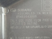 2015 Subaru Legacy Fusebox Fuse Box Panel Relay Module P/N:MB504300B Fits OEM Used Auto Parts - Oemusedautoparts1.com