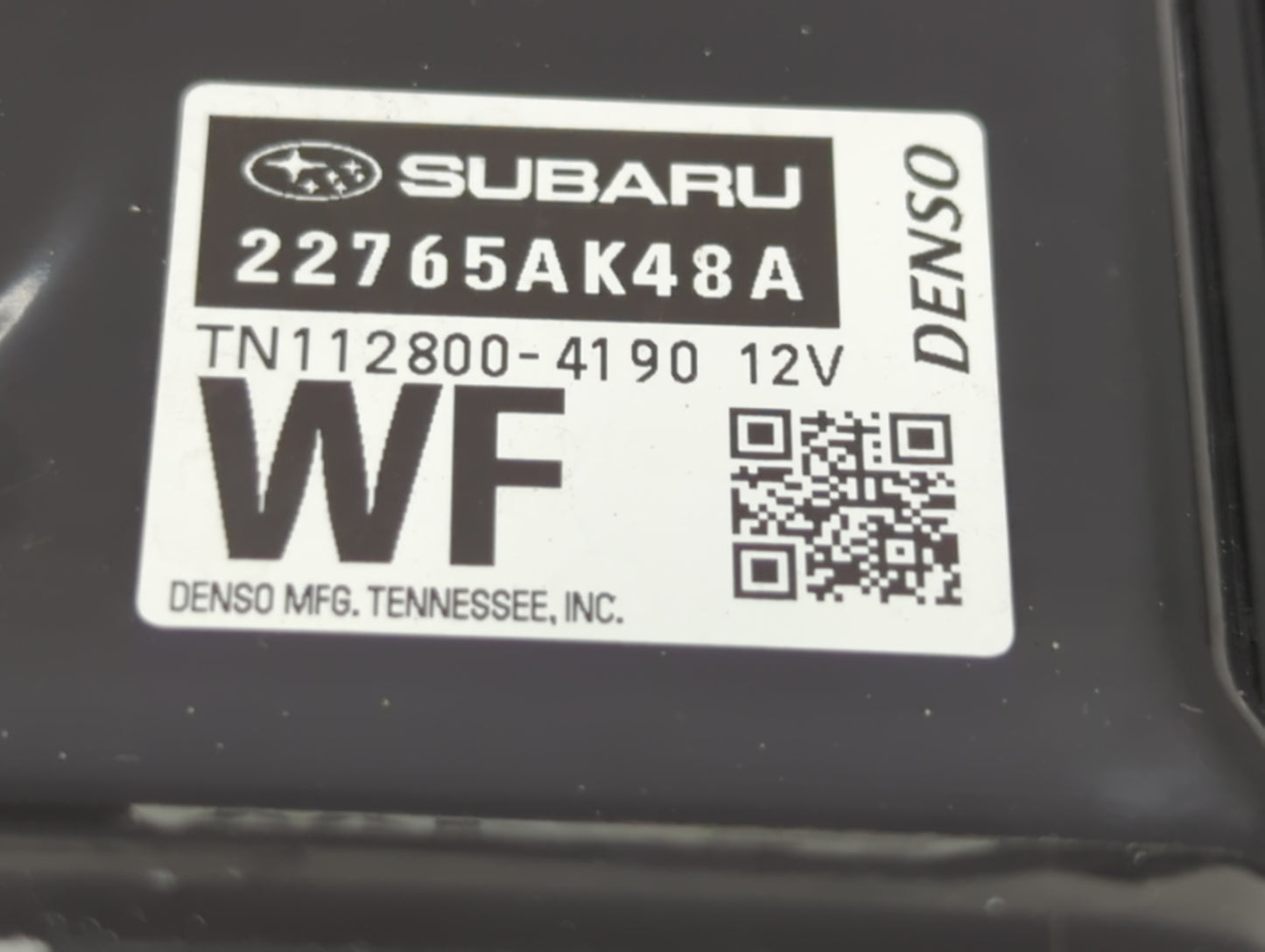 2017 Subaru Legacy PCM Engine Control Computer ECU ECM PCU OEM P/N:22765AK48 A TN112800-4190 Fits OEM Used Auto Parts - Oemu