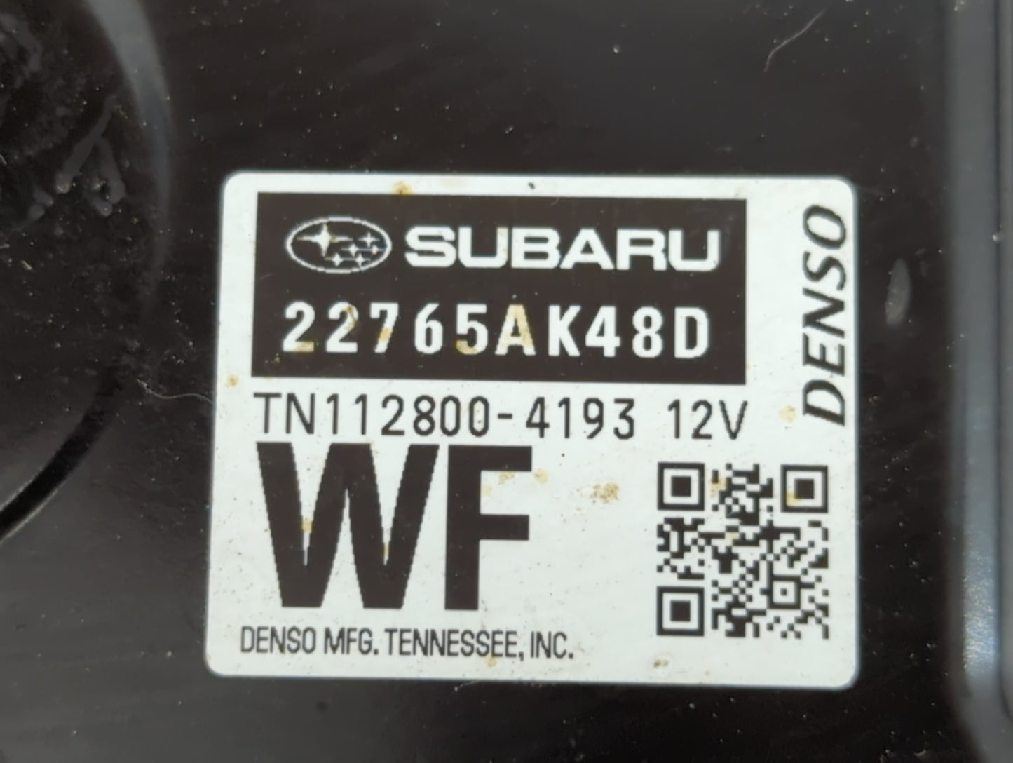 2017 Subaru Legacy PCM Engine Control Computer ECU ECM PCU OEM P/N:TN112800-4193 12V 22765AK48A Fits OEM Used Auto Parts - O