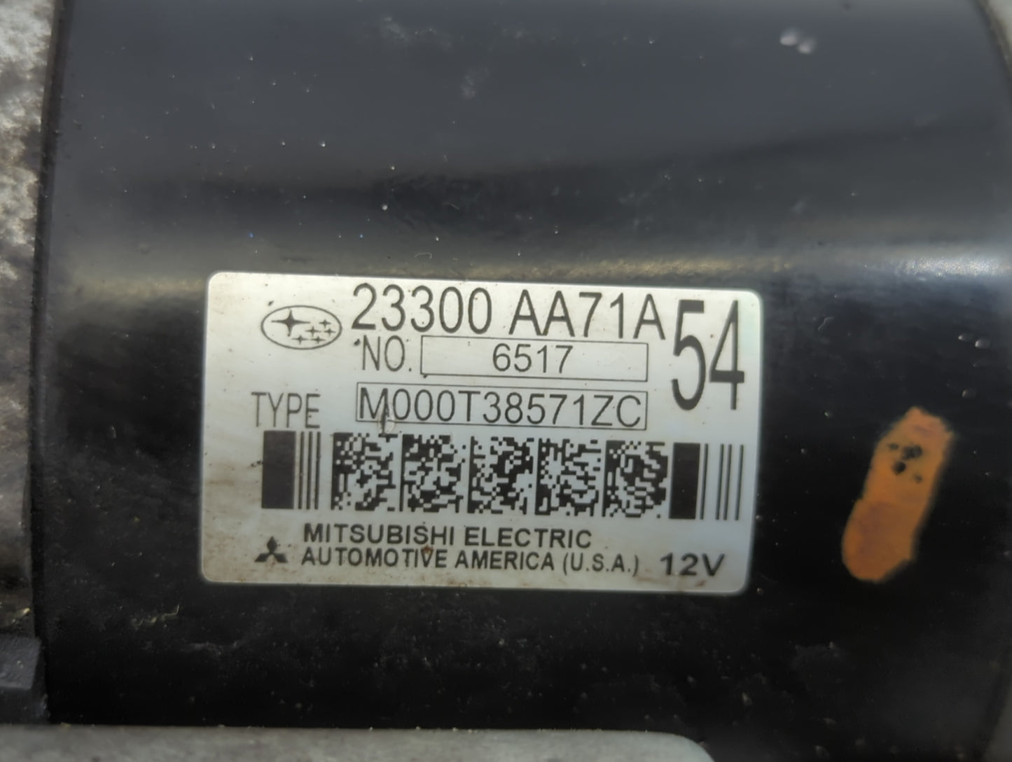 2015-2019 Subaru Legacy Car Starter Motor Solenoid OEM P/N:M000T38571ZC 23300 AA71A Fits Fits 2015 2016 2017 2018 2019 OEM U