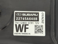 2017 Subaru Legacy PCM Engine Control Computer ECU ECM PCU OEM P/N:112800-4191` 22765AK48B Fits OEM Used Auto Parts - Oemuse