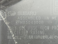 2015 Subaru Legacy Fusebox Fuse Box Panel Relay Module P/N:MB504300B Fits OEM Used Auto Parts - Oemusedautoparts1.com
