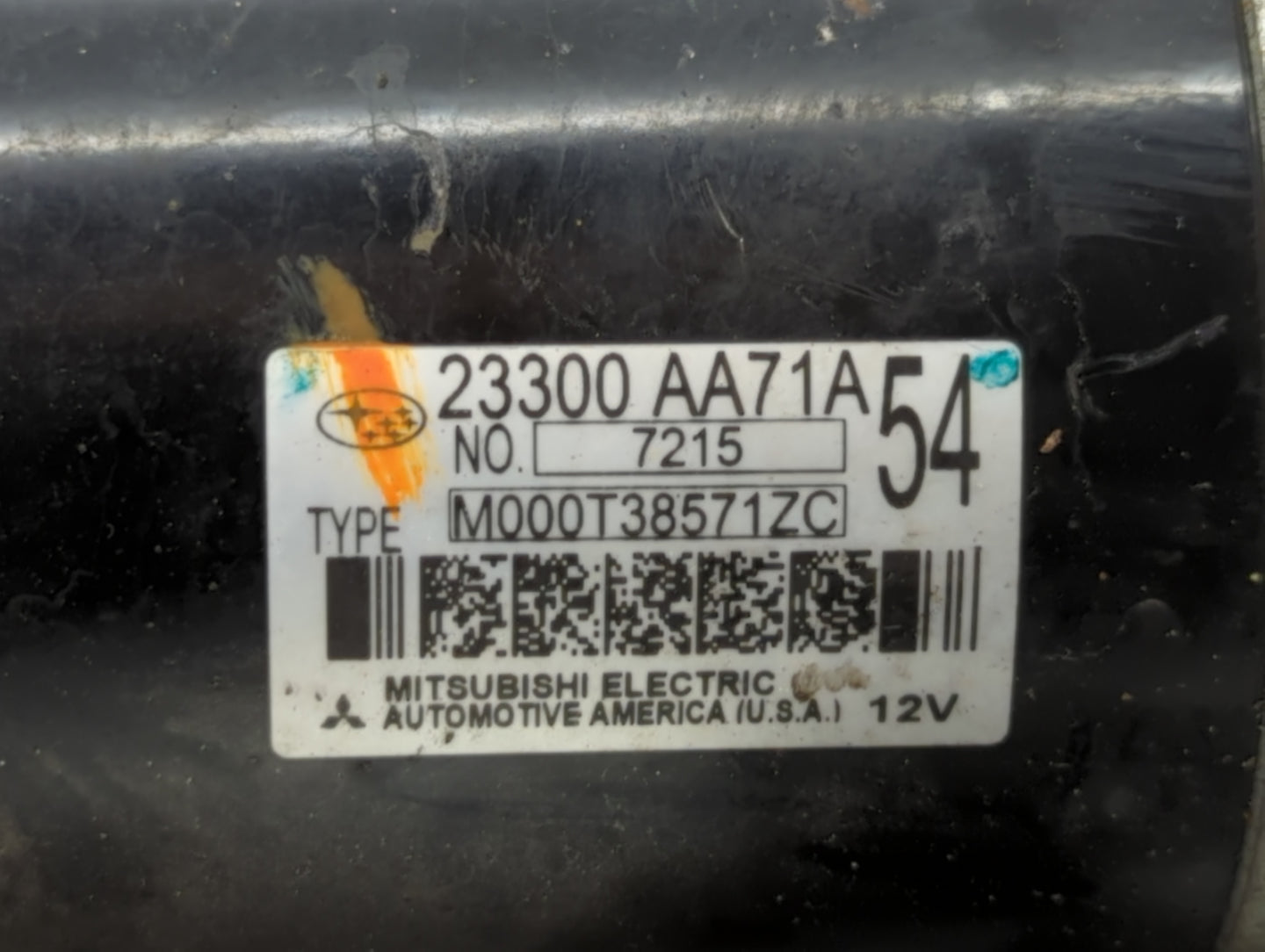 2015-2019 Subaru Legacy Car Starter Motor Solenoid OEM P/N:M000T38571ZC 23300 AA71A Fits Fits 2015 2016 2017 2018 2019 OEM U