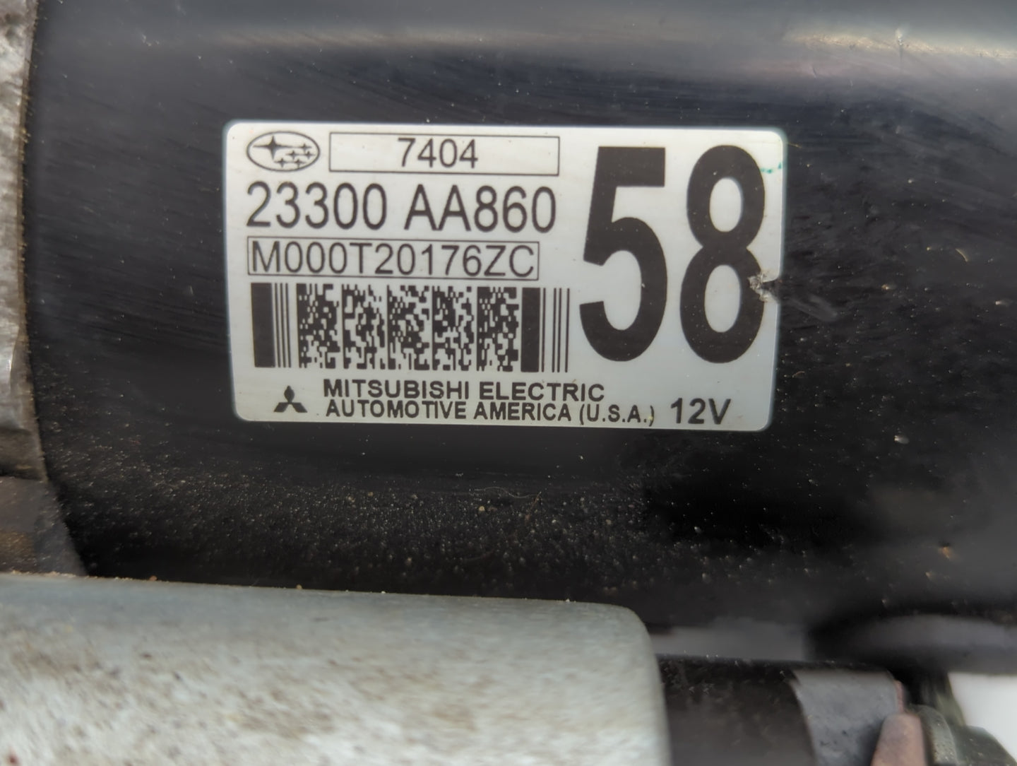 2016-2019 Subaru Legacy Car Starter Motor Solenoid OEM P/N:23300 AA860 Fits Fits 2016 2017 2018 2019 OEM Used Auto Parts - O