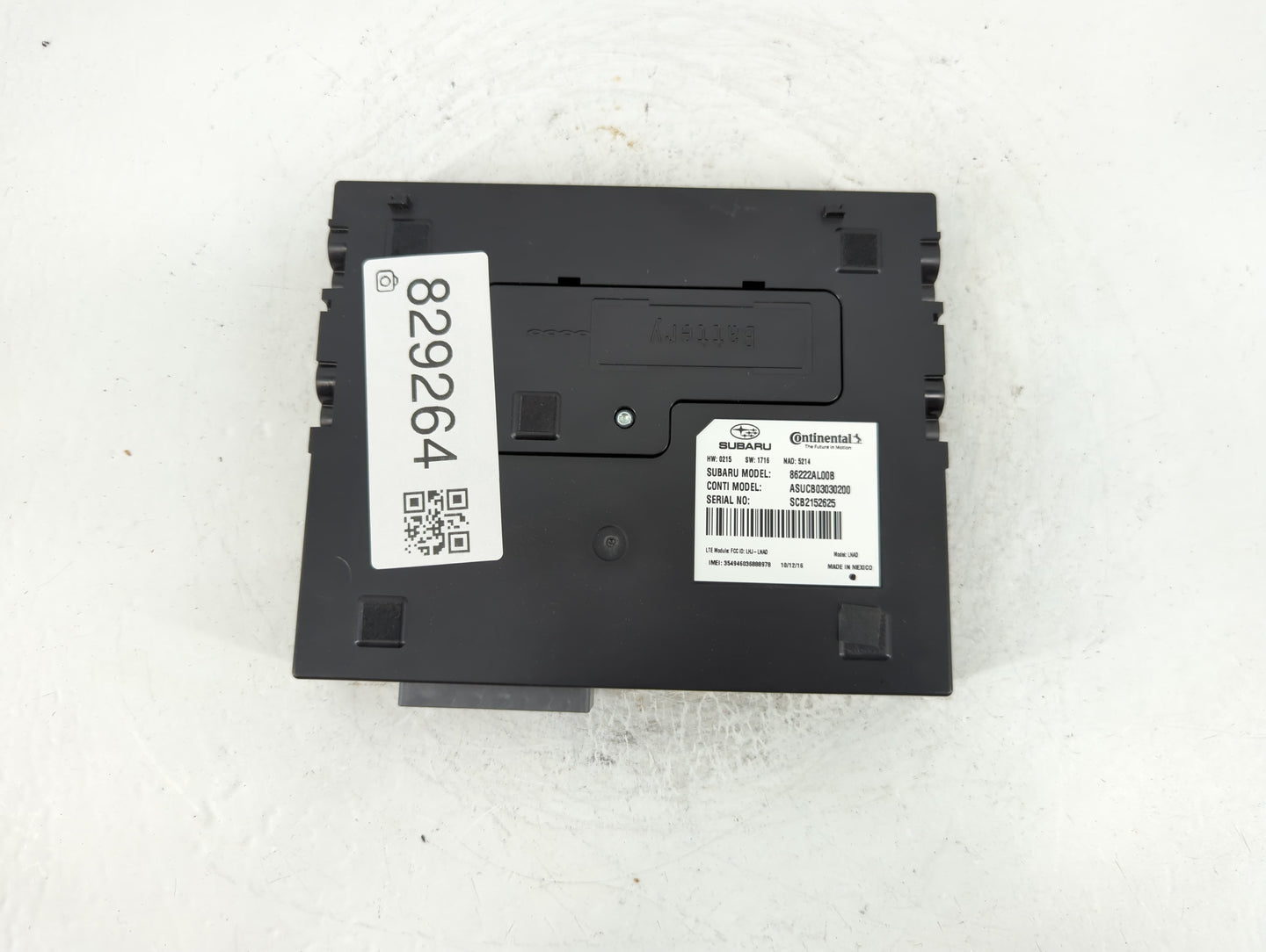2016 Subaru Legacy Bluetooth Phone Communication Control Module Ccm Oem - Oemusedautoparts1.com