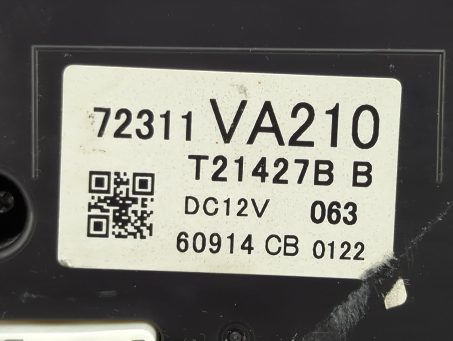 2017 Subaru Wrx Climate Control Module Temperature AC/Heater Replacement P/N:72311VA210 Fits OEM Used Auto Parts - Oemusedau
